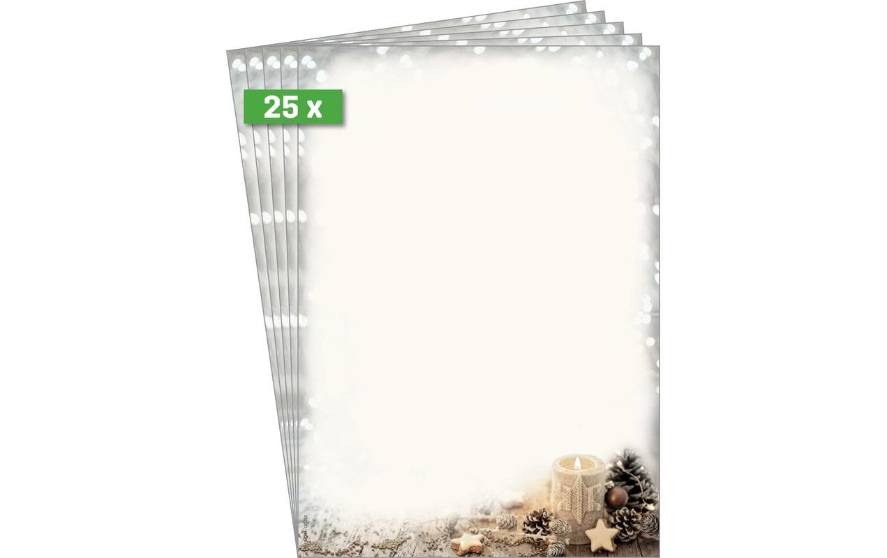 Sigel Motivpapier Christmas Candle, A4, 90 g/m², 25 Blatt