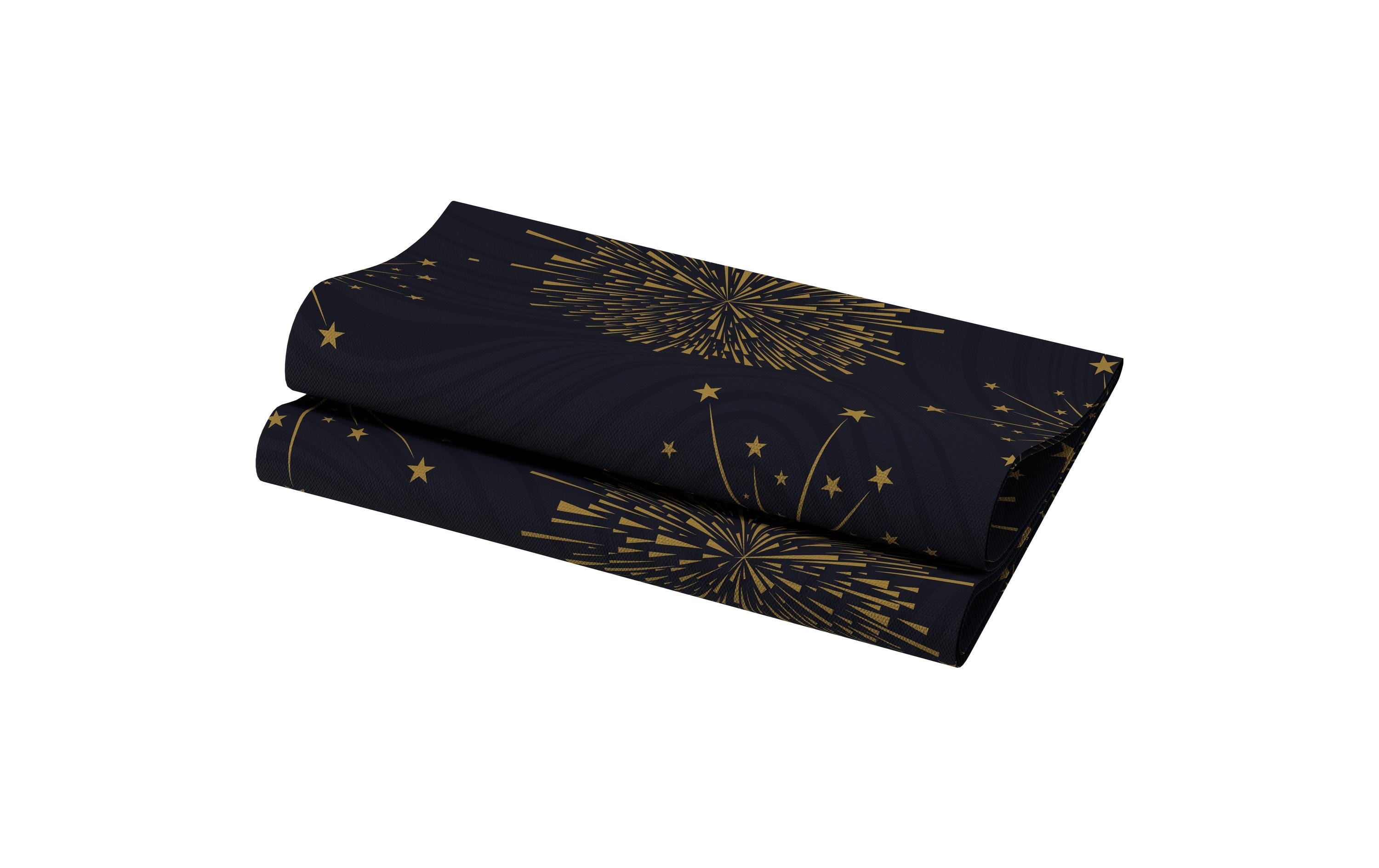 Duni Servietten Bio DSF, Sparkly Black, 40 x 40 cm, 60 Stück