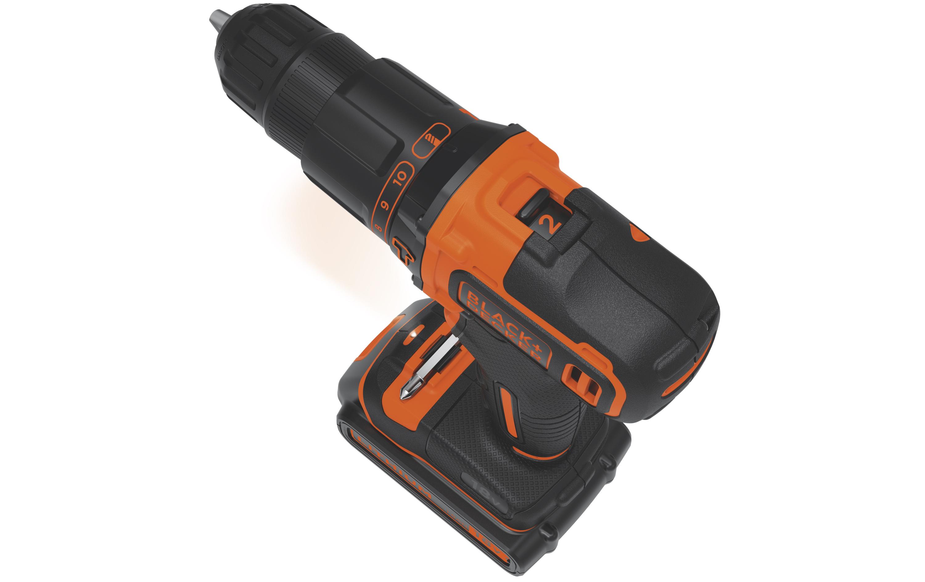 BLACK+DECKER Akku-Schlagbohrschrauber BDCHD18K Kit BLACK+DECKER Akku-Schlagbohrschrauber BDCHD18K Kit