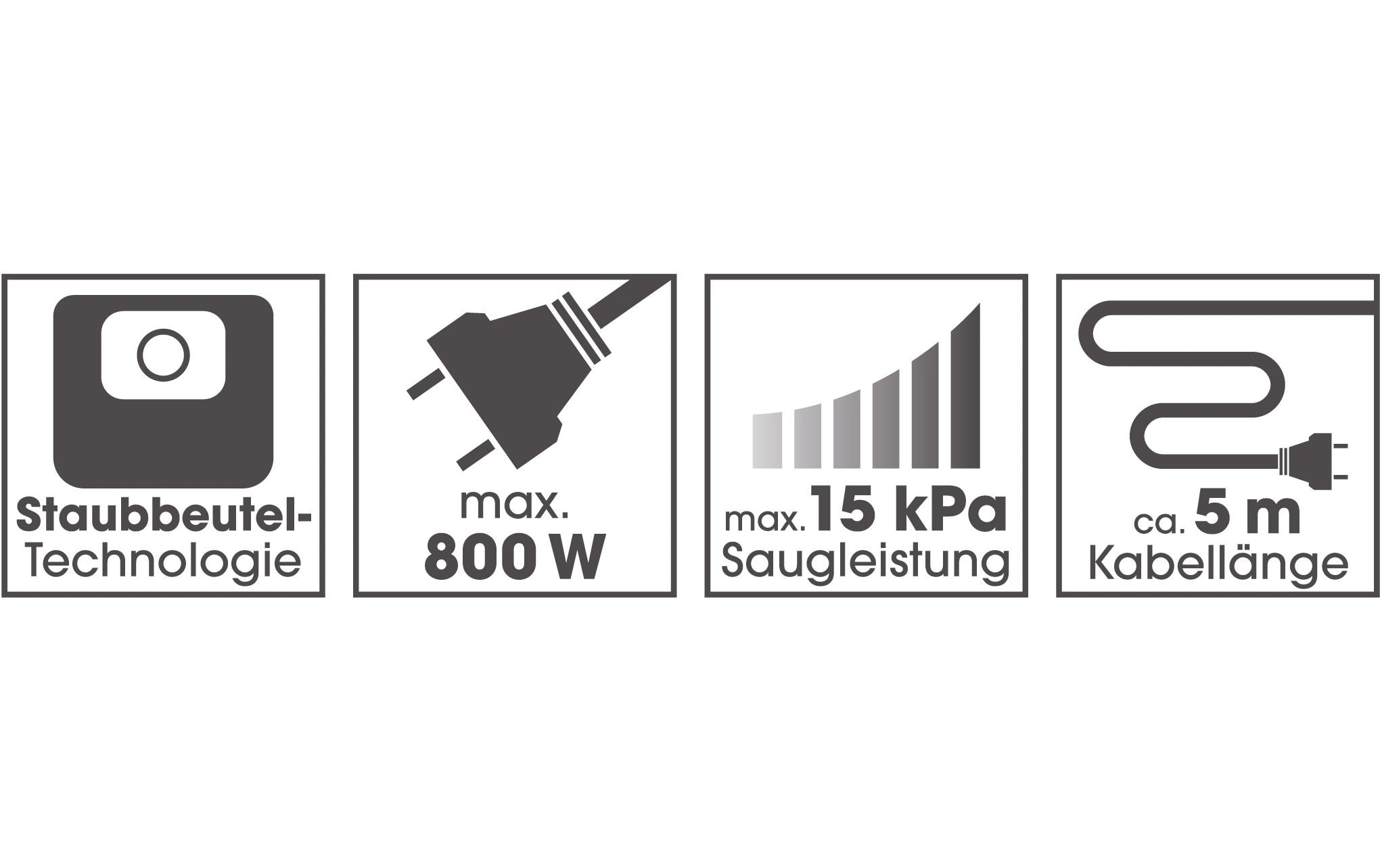 CLEANmaxx Bodenstaubsauger Schwarz