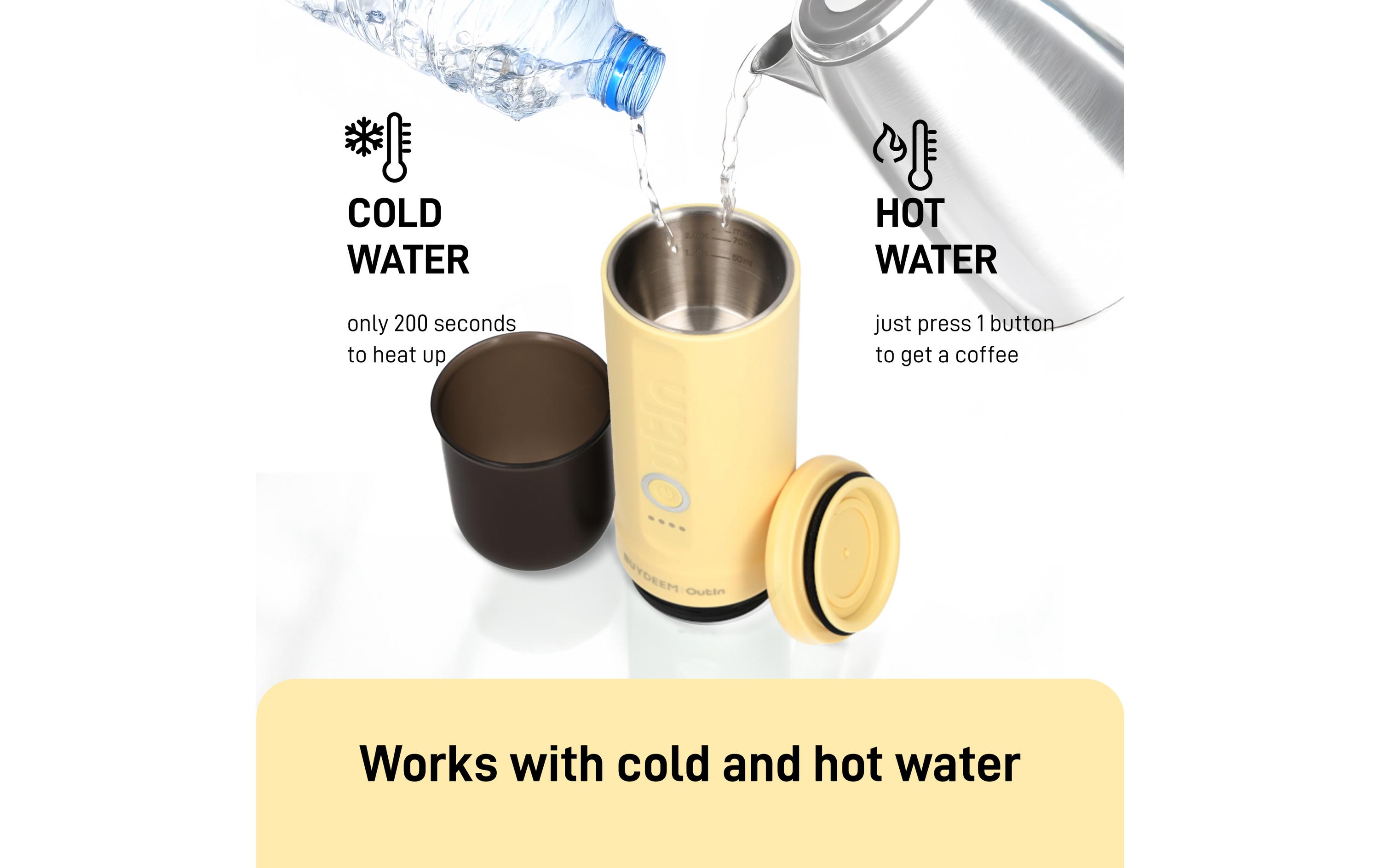 OUTIN Reisekaffeemaschine Nano Kapseln, Gelb