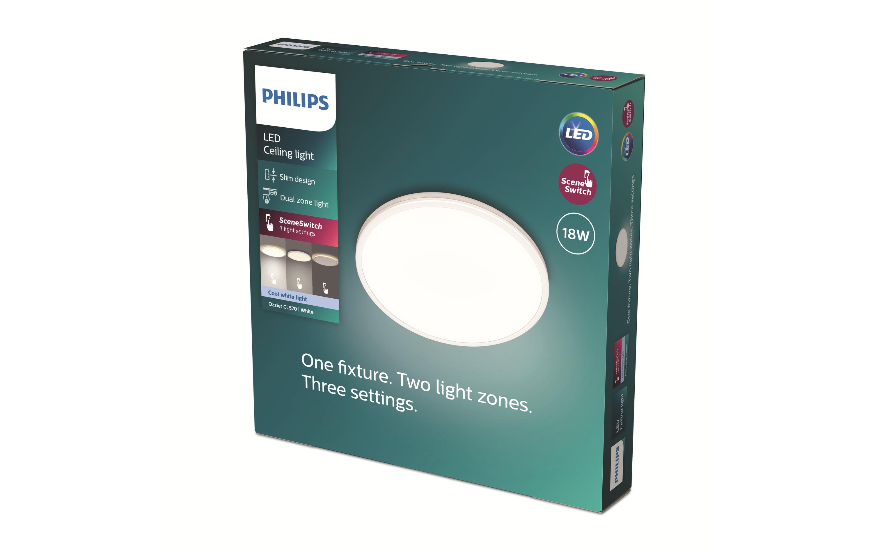 Philips Ozziet Deckenleuchte weiss 2000 lm SceneSwitch