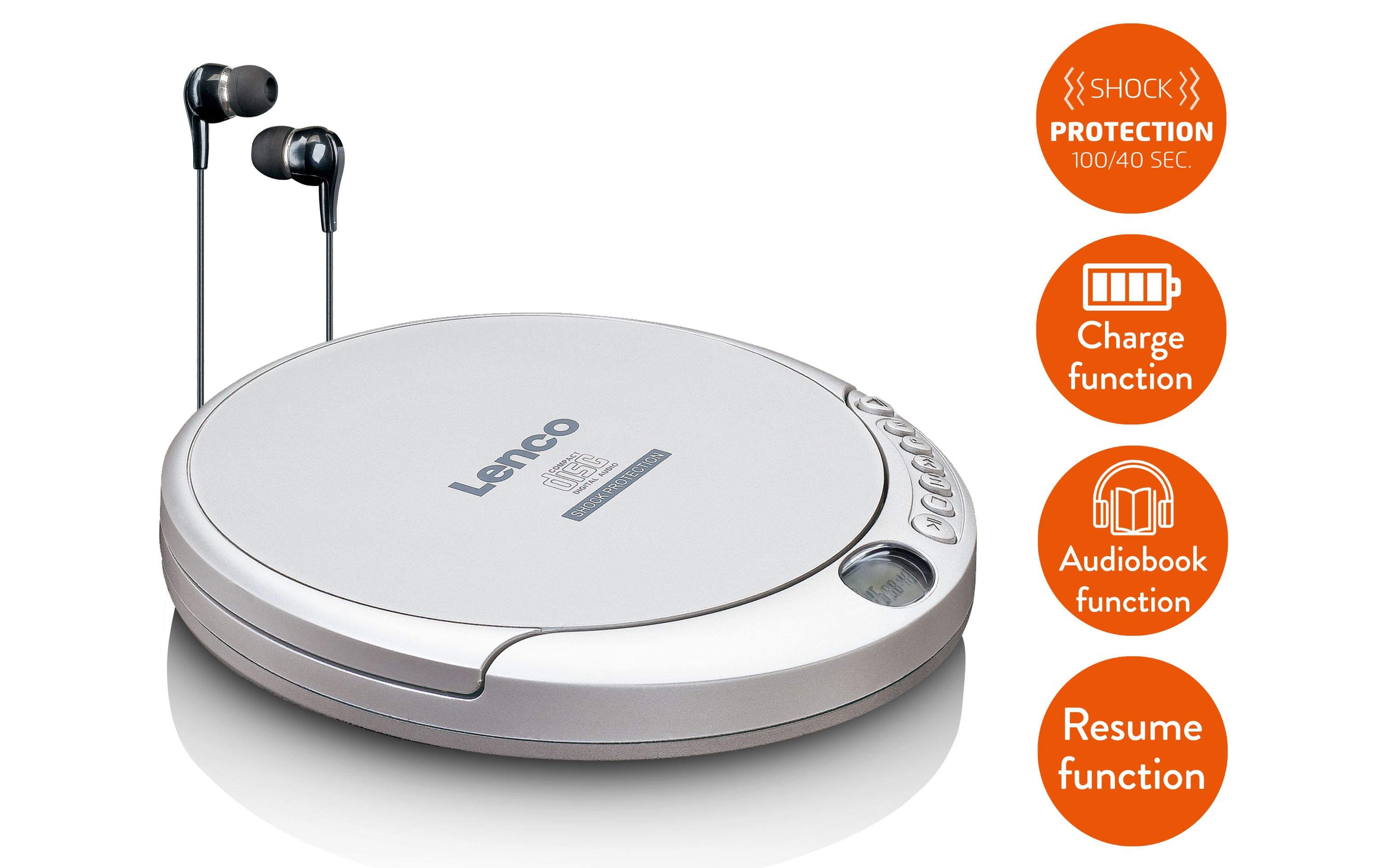 Lenco MP3 Player CD-201 Silber