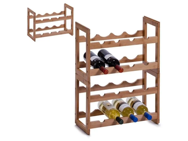 Zeller Present Weinregal stapelbar für 8 Flaschen, Braun Zeller Present Weinregal stapelbar für 8 Flaschen, Braun