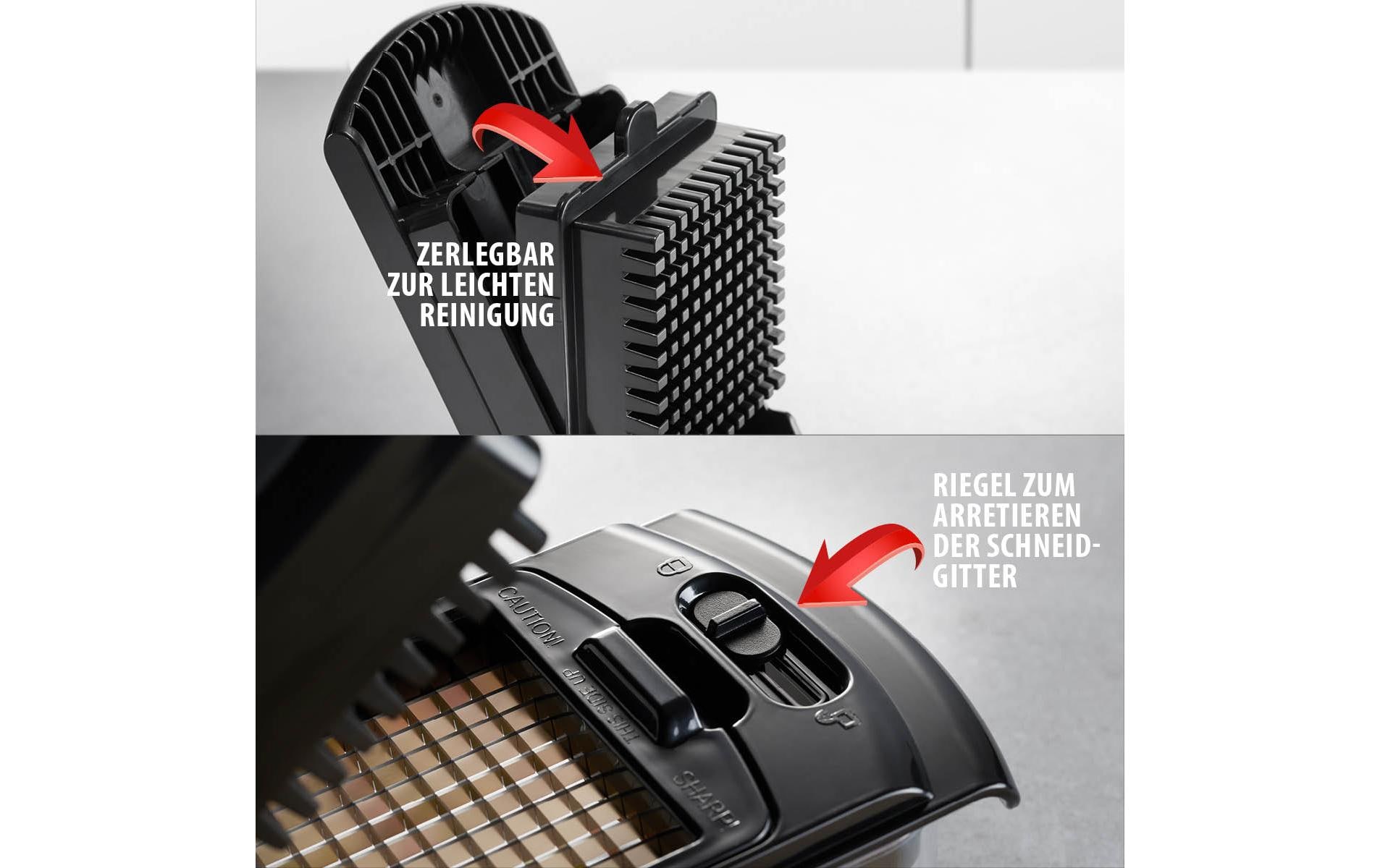 GEFU Gemüseschneider Treppo Transparent/Schwarz