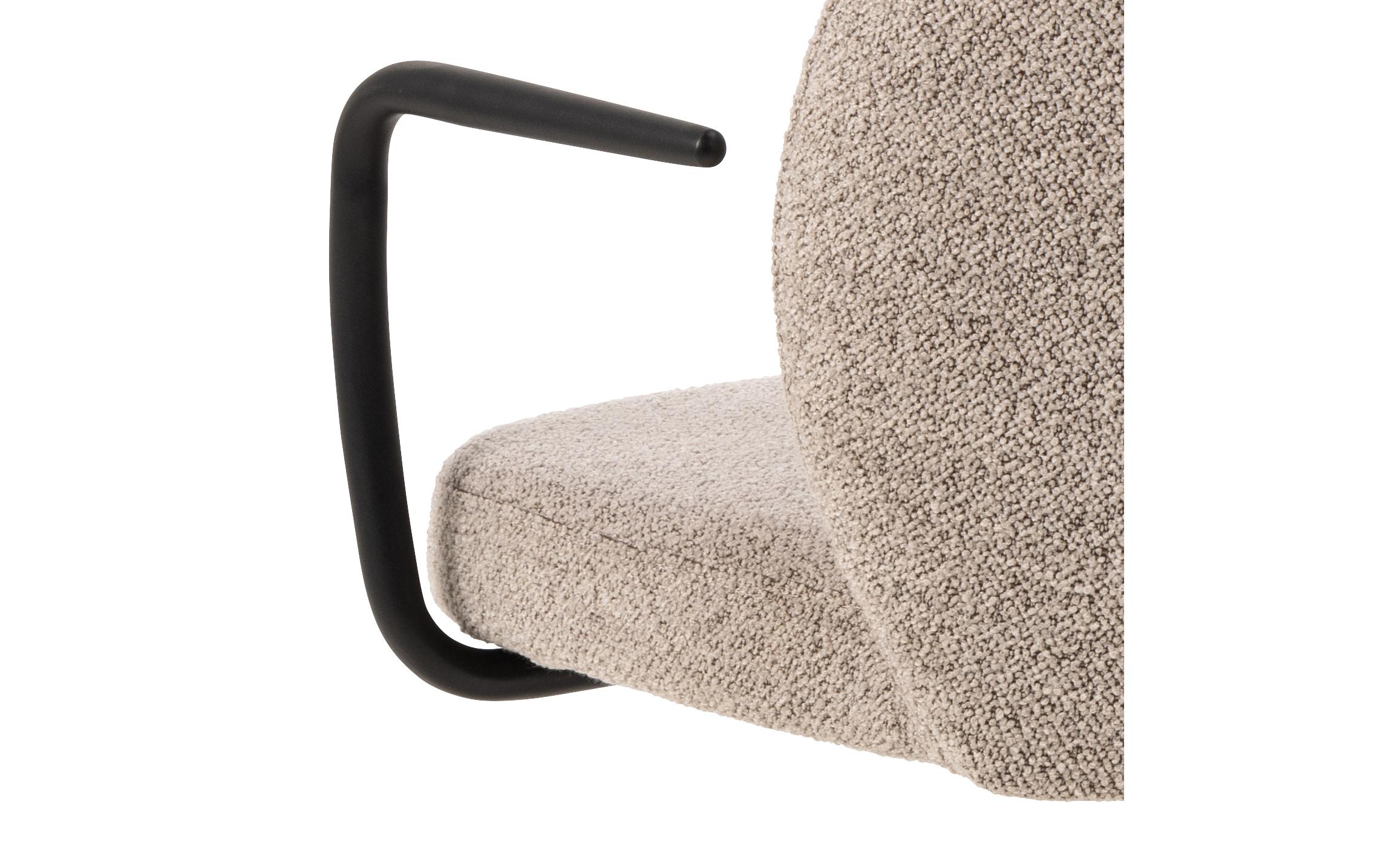 AC Design Bürostuhl Patricia, mit Polsterrücken und Armlehnen, Beige