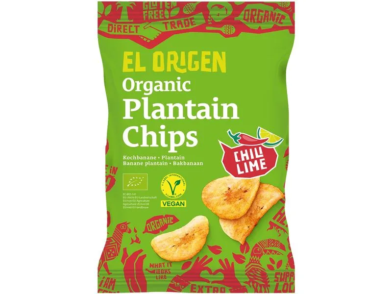 El Origen Kochbananen Chips Chili Lime Beutel 80g El Origen Kochbananen Chips Chili Lime Beutel 80g