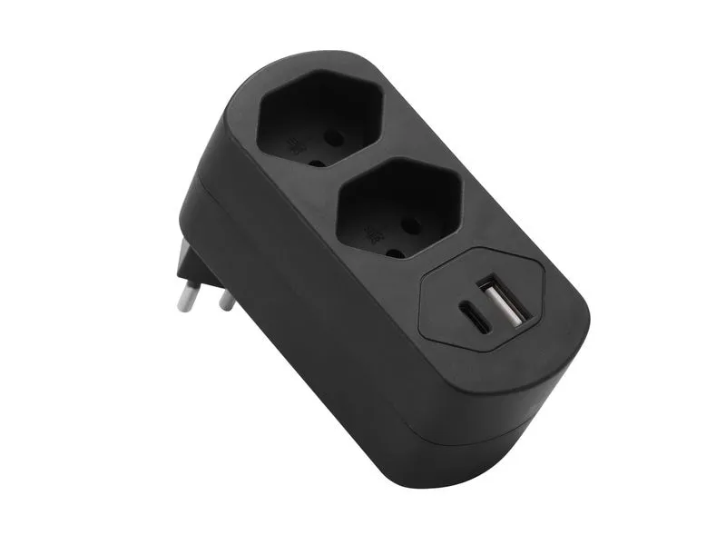 Schönenberger Abzweigstecker MOVE 2xT13 mit USB PD30W Schönenberger Abzweigstecker MOVE 2xT13 mit USB PD30W