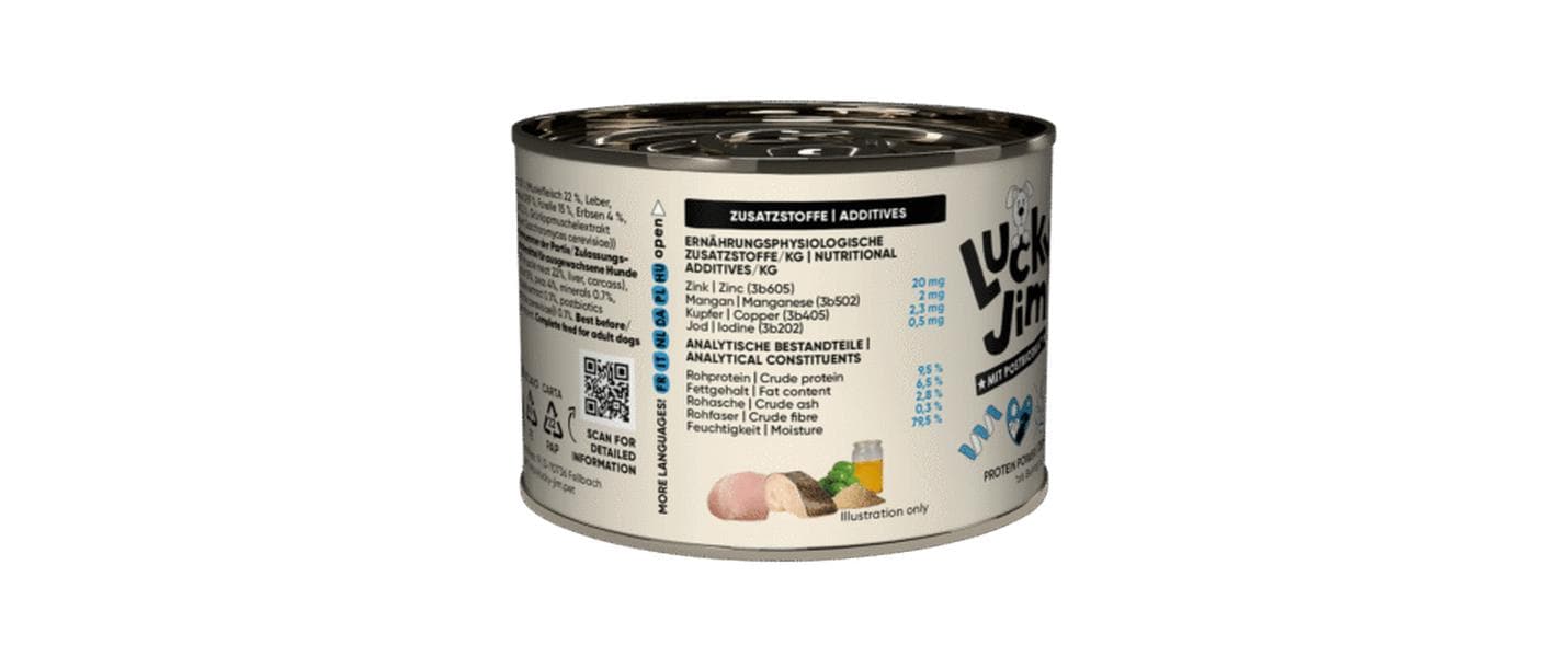 Lucky Jim Nassfutter Mini Adult Huhn und Forelle 200 g