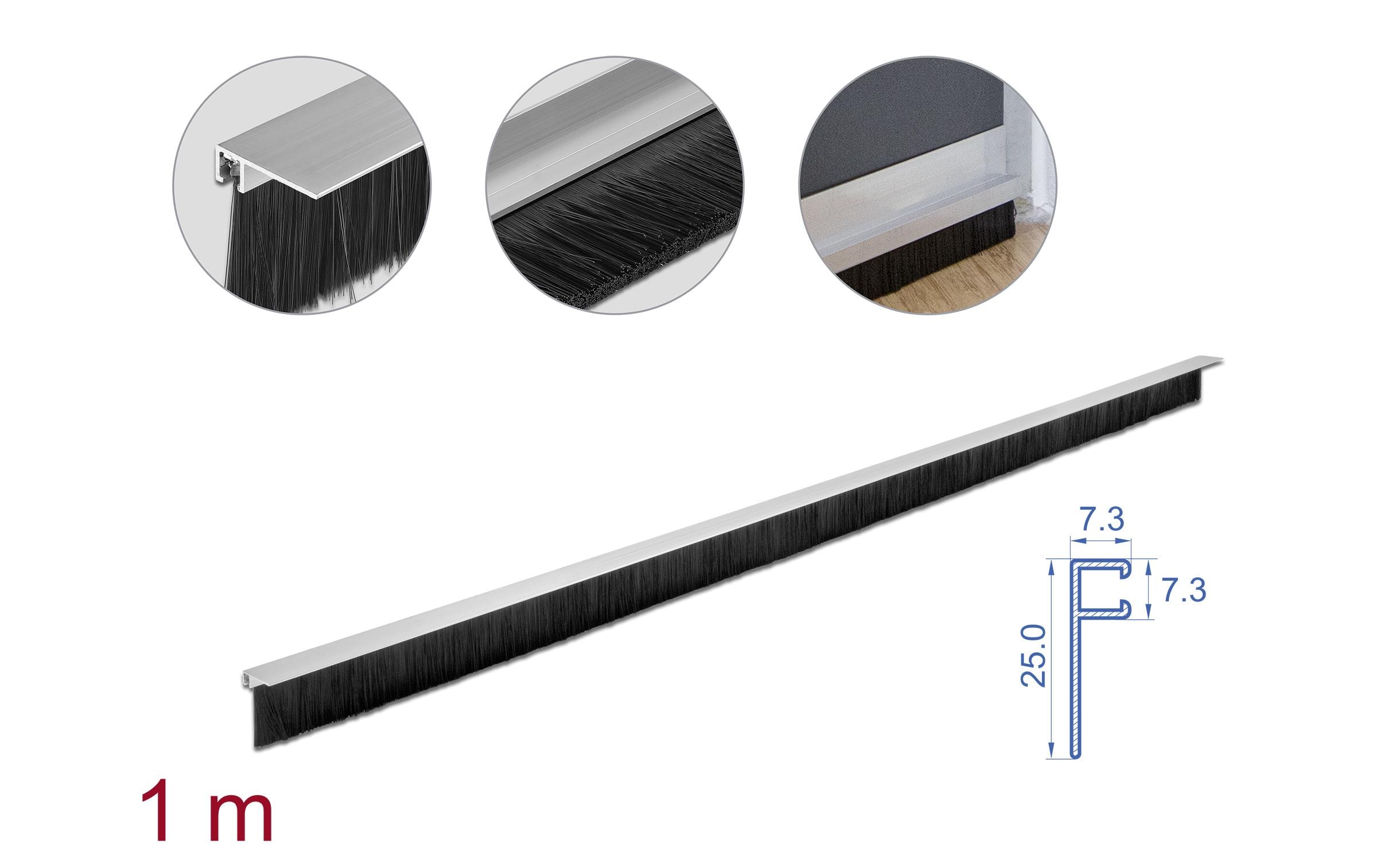 Delock Türdichtschiene Alu-Profil Gewinkelt, 1 m x 40 mm Delock Türdichtschiene Alu-Profil Gewinkelt, 1 m x 40 mm