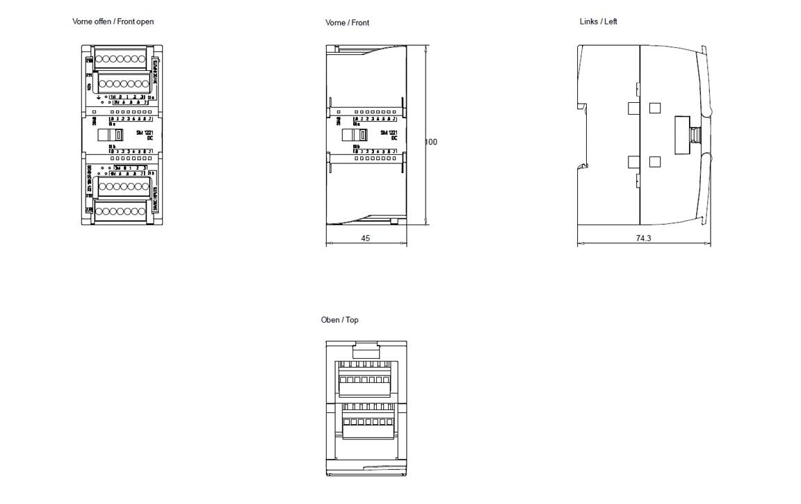 Siemens SIMATIC S7-1200 SM 1221, DI 16 x 24 V DC