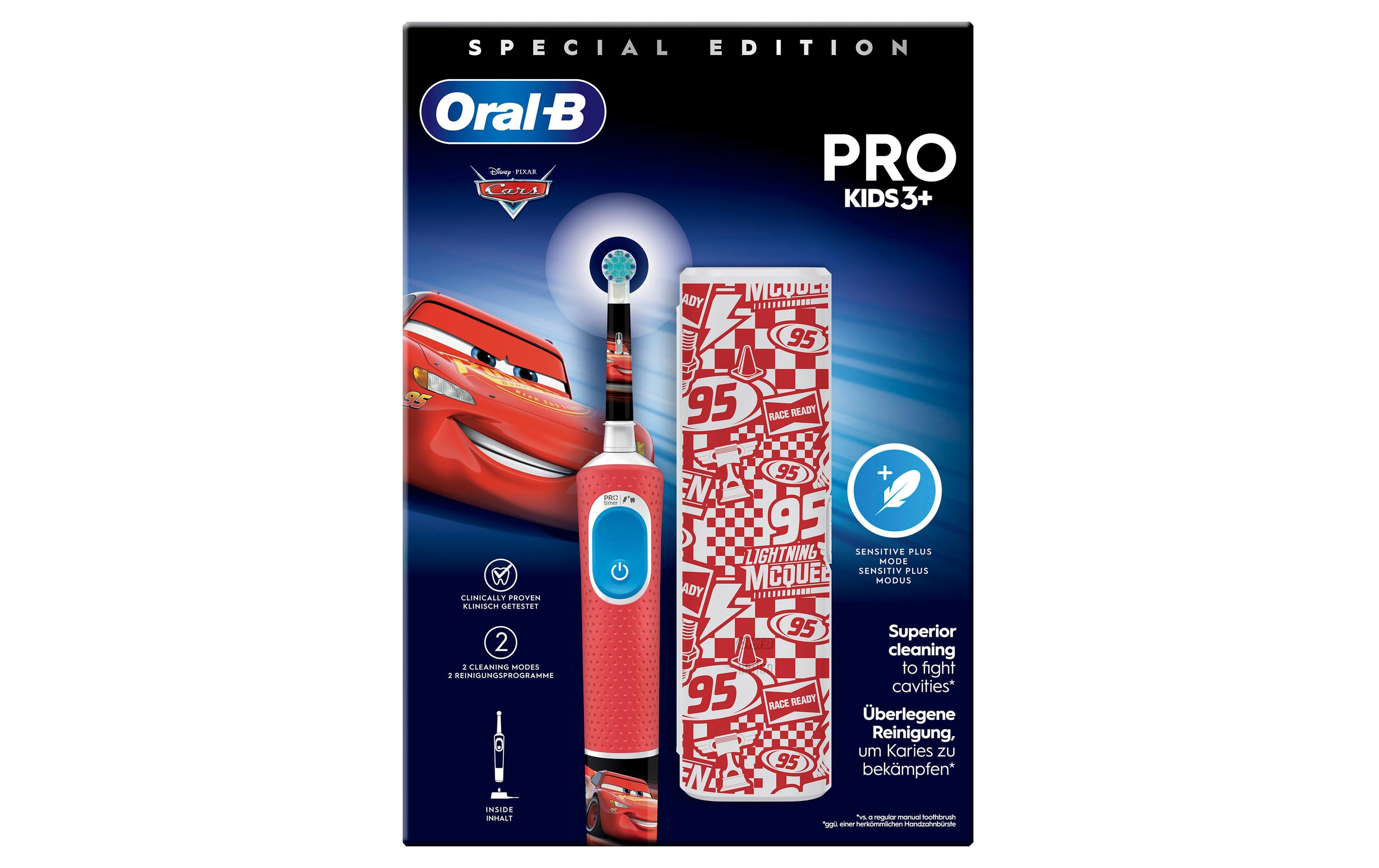 Oral-B Rotationszahnbürste Vitality Pro 103 Kids Cars Rot