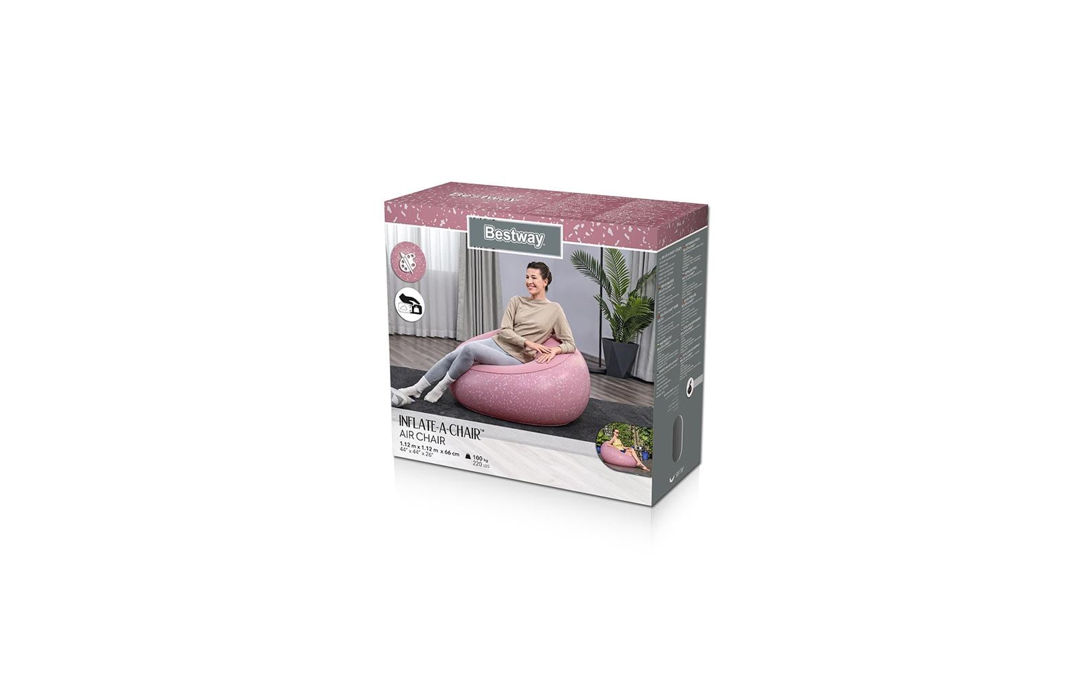 Bestway Aufblasbarer Sessel Inflate Rosa, 112 x 112 cm