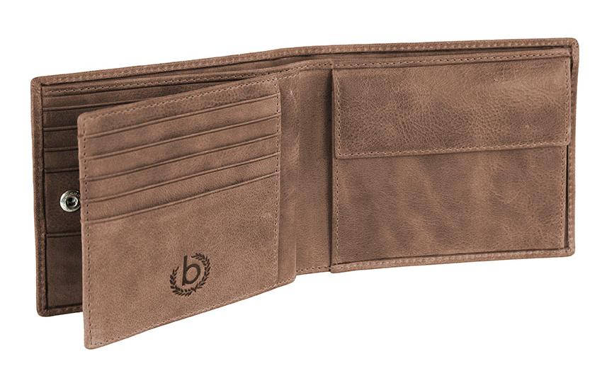 Bugatti Portemonnaie Volo Scheintasche mit Klappe medium Braun