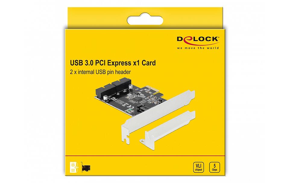 Delock PCI-Express-Karte 2x USB 3.0 intern (Pfostenstecker)