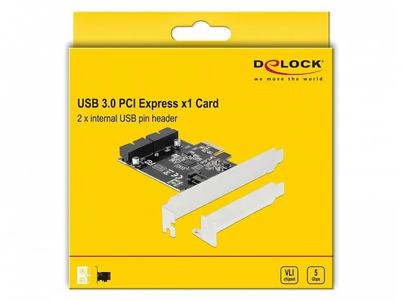 Delock PCI-Express-Karte 2x USB 3.0 intern (Pfostenstecker)