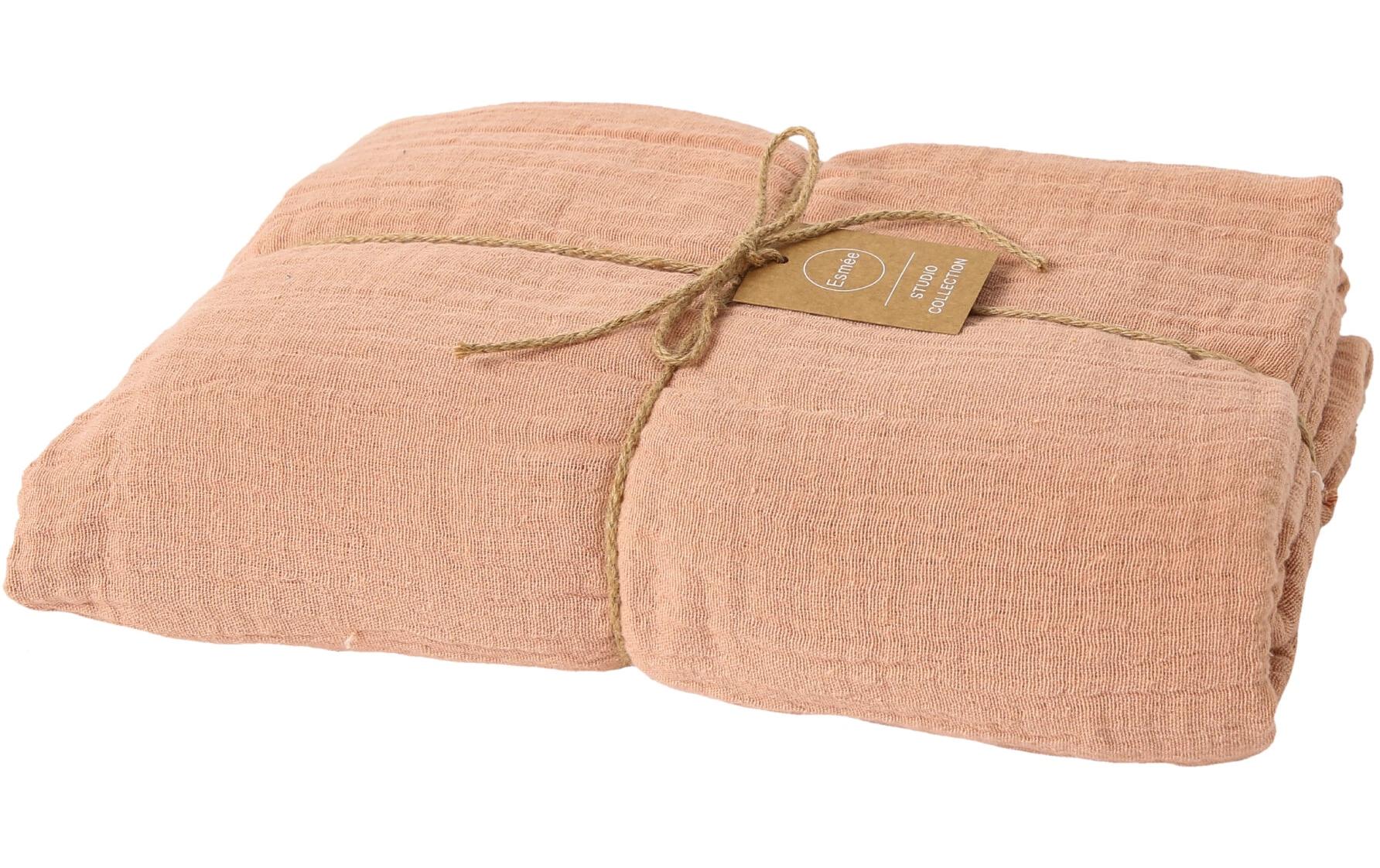 Esmée Tagesdecke Musselin 220 x 240 cm, Altrosa