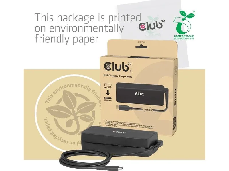 Club 3D Netzteil CAC-1932 USB-C 140W PD 3.1