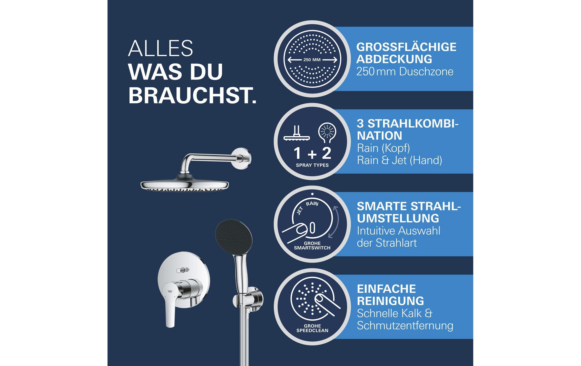 GROHE Duschsystem Vitalio Start 250 Chrom