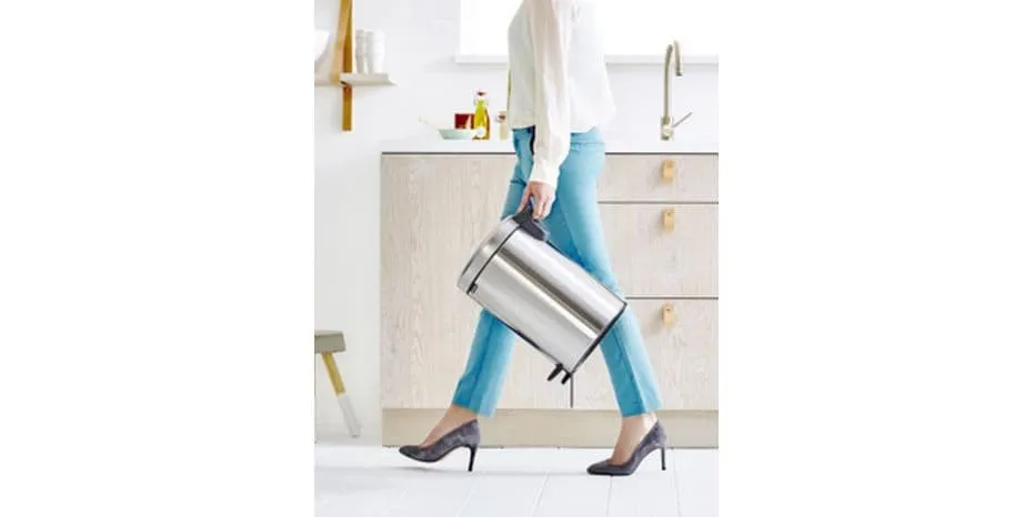Brabantia Treteimer NewIcon Fingerprint Proof 12 l, Silber matt