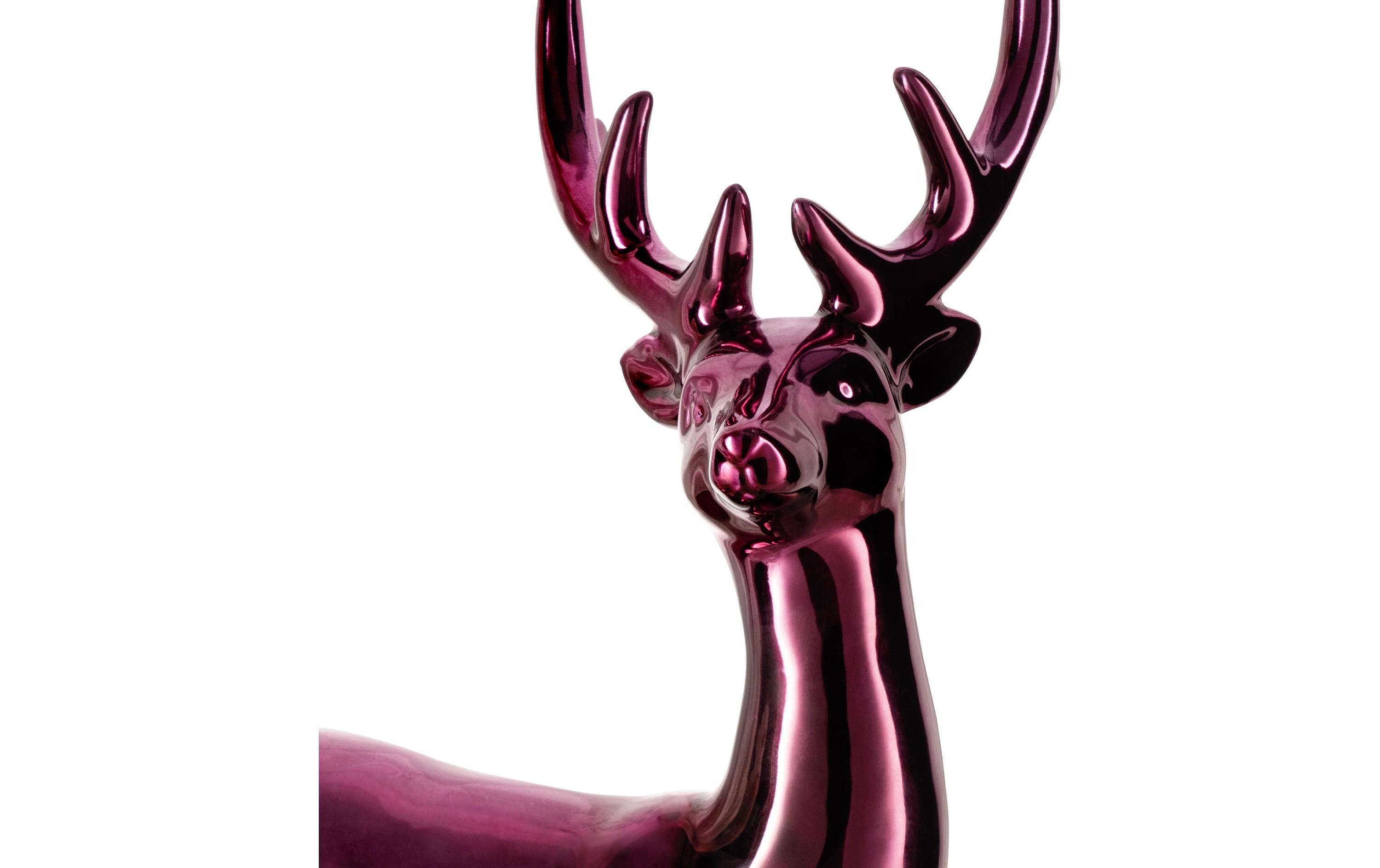 EGLO Weihnachtsfigur Hirsch Catacol Weihnachtsdeko, Dunkelpink