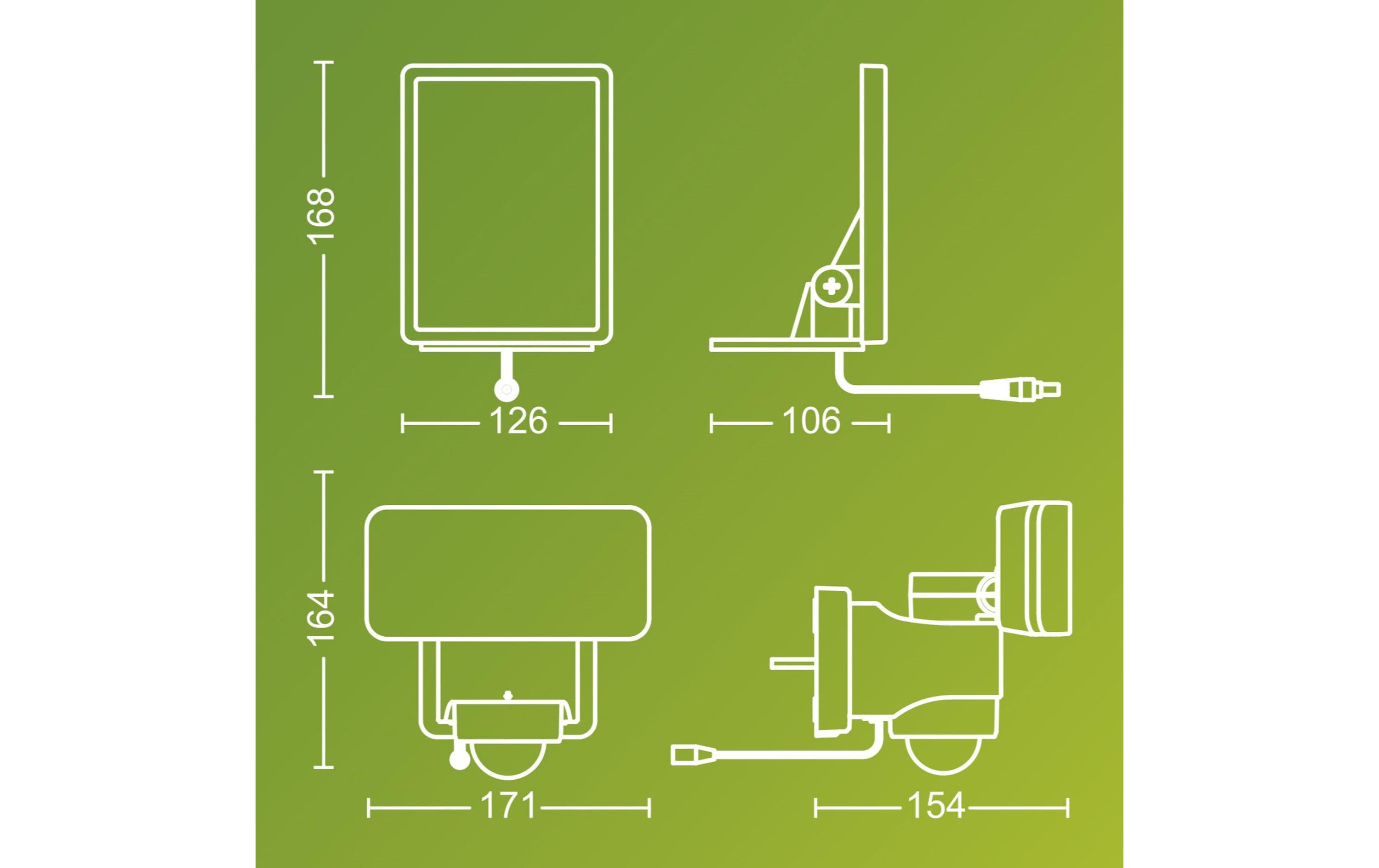 Philips Tylus Flutlciht Solar UE 5000K weiss