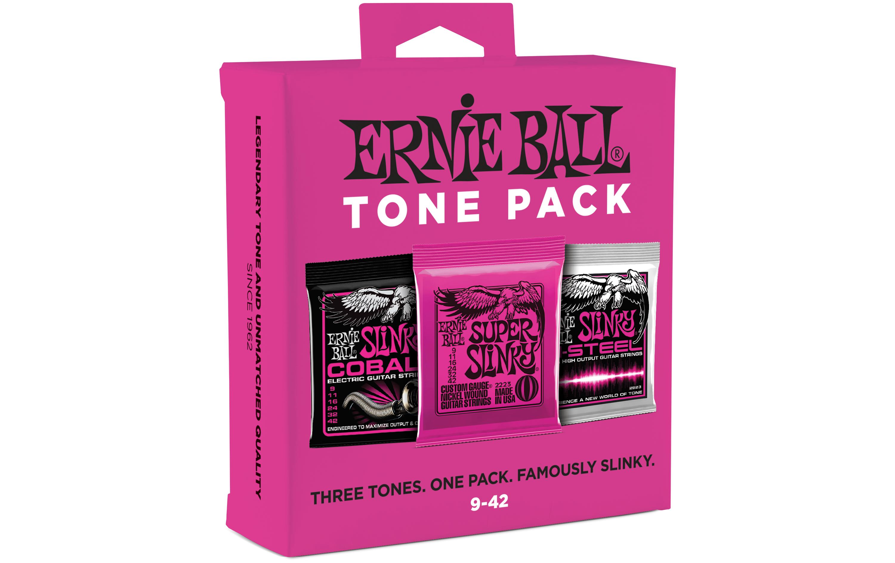 Ernie Ball Gitarrensaiten 3333 Slinky 3er Tone Pack – Slinky 9 - 42
