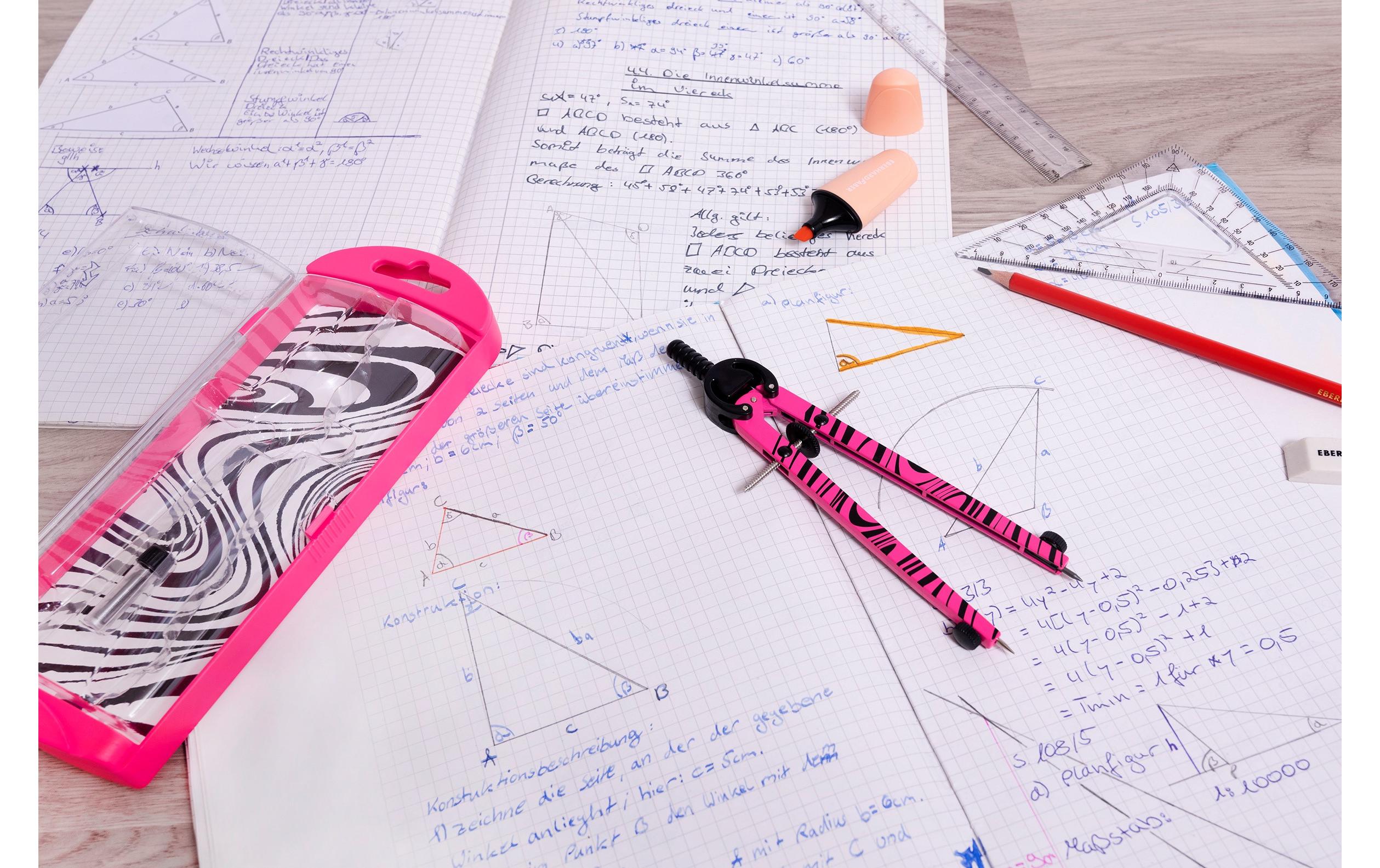 Eberhard Faber Schnellverstellzirkel Ø 39 cm, Neon Pink Eberhard Faber Schnellverstellzirkel Ø 39 cm, Neon Pink