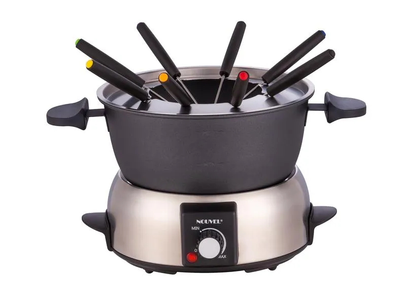 Nouvel Fleischfondue-Set Shine 10 Teile, Schwarz Nouvel Fleischfondue-Set Shine 10 Teile, Schwarz