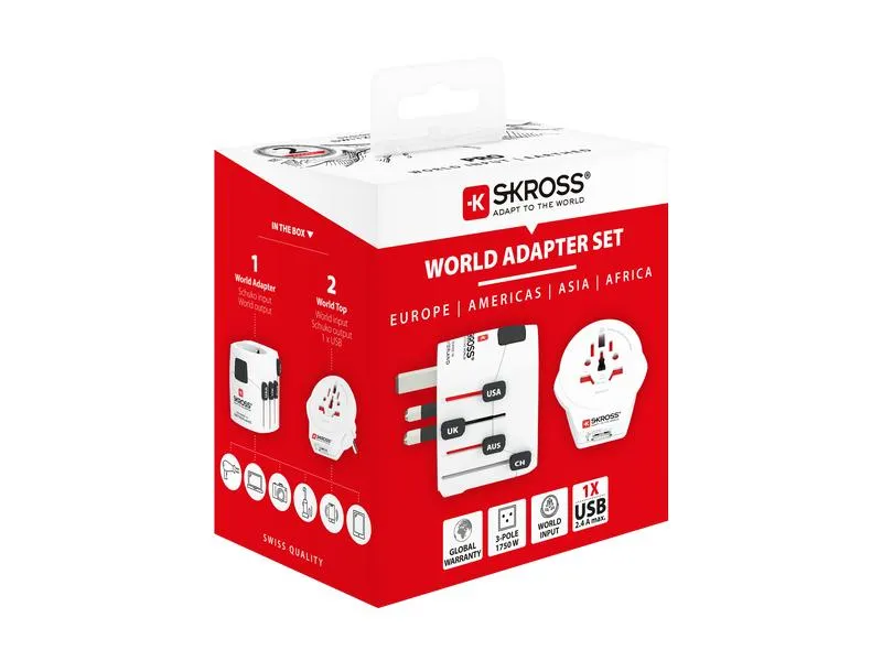 SKROSS Weltreiseadapter PRO World & USB SKROSS Weltreiseadapter PRO World & USB