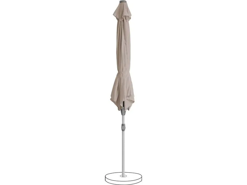 Suncomfort by Glatz Sonnenschirm Shell Turn 330 cm, Light Taupe