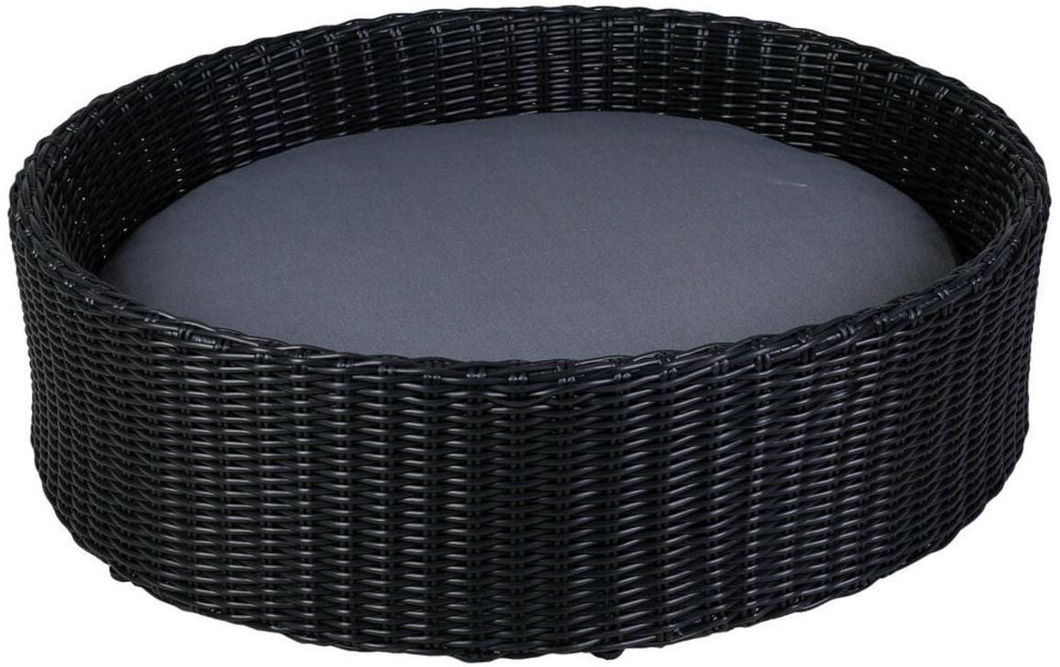 greemotion PET Hunde-Sofa Rattan-Optik rund, Schwarz, Grösse S greemotion PET Hunde-Sofa Rattan-Optik rund, Schwarz, Grösse S