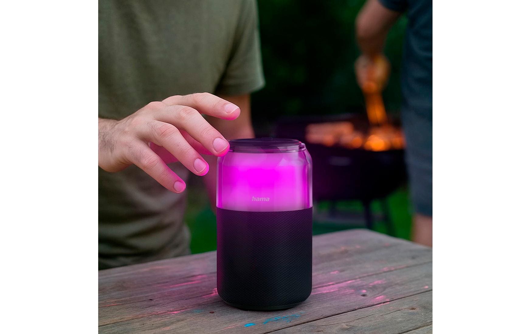 Hama Bluetooth Speaker Can 4 LED Modi 5 W Schwarz