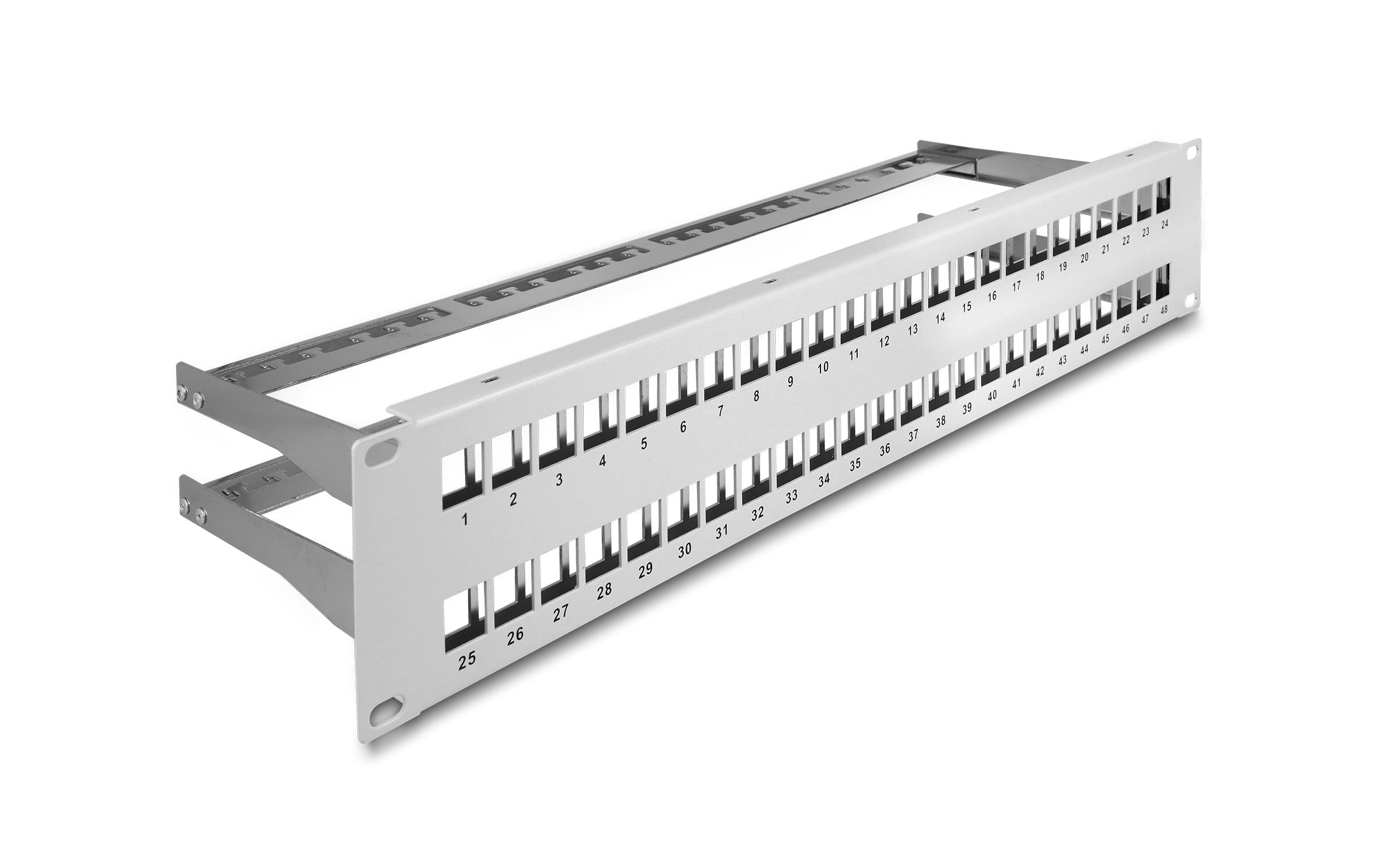 Delock Patchpanel Keystone 48 Port 2 HE 19 Rack Delock Patchpanel Keystone 48 Port 2 HE 19 Rack