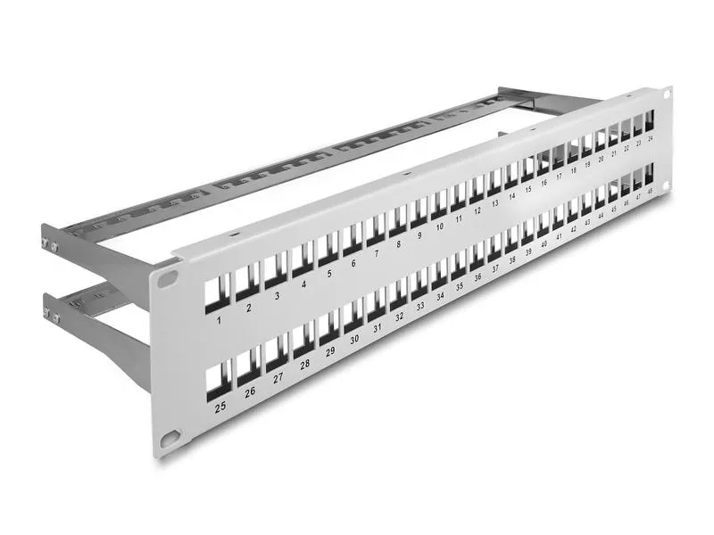 Delock Patchpanel Keystone 48 Port 2 HE 19 Rack Delock Patchpanel Keystone 48 Port 2 HE 19 Rack
