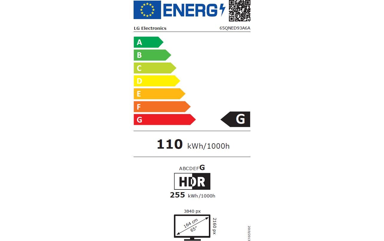 LG TV 55QNED93A6A 55, 3840 x 2160 (Ultra HD 4K), QNED
