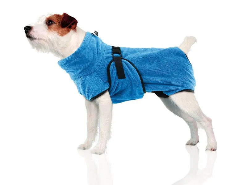 SwissPet Bademantel Wety, S, 32 cm, Blau