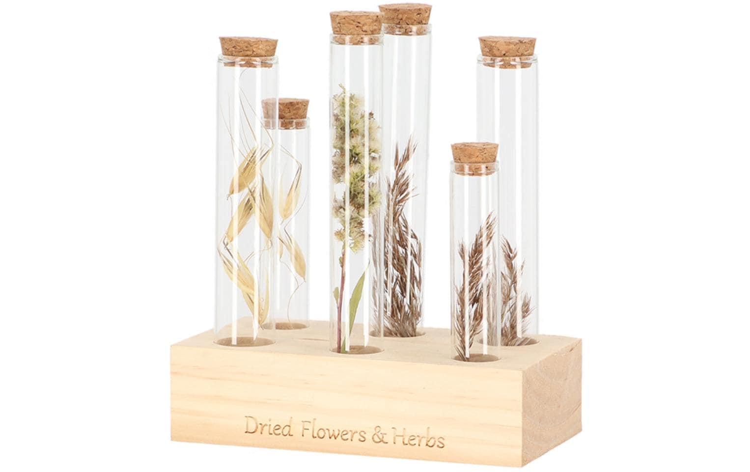 Esschert Design Vase Reagenzglas L 6 Gläser, 17.5 cm, Nature/Transparent