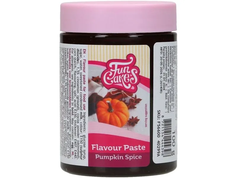 Funcakes Flavour Paste Pumpkin Spice Weihnachtsgewürz/Zimt 100 g