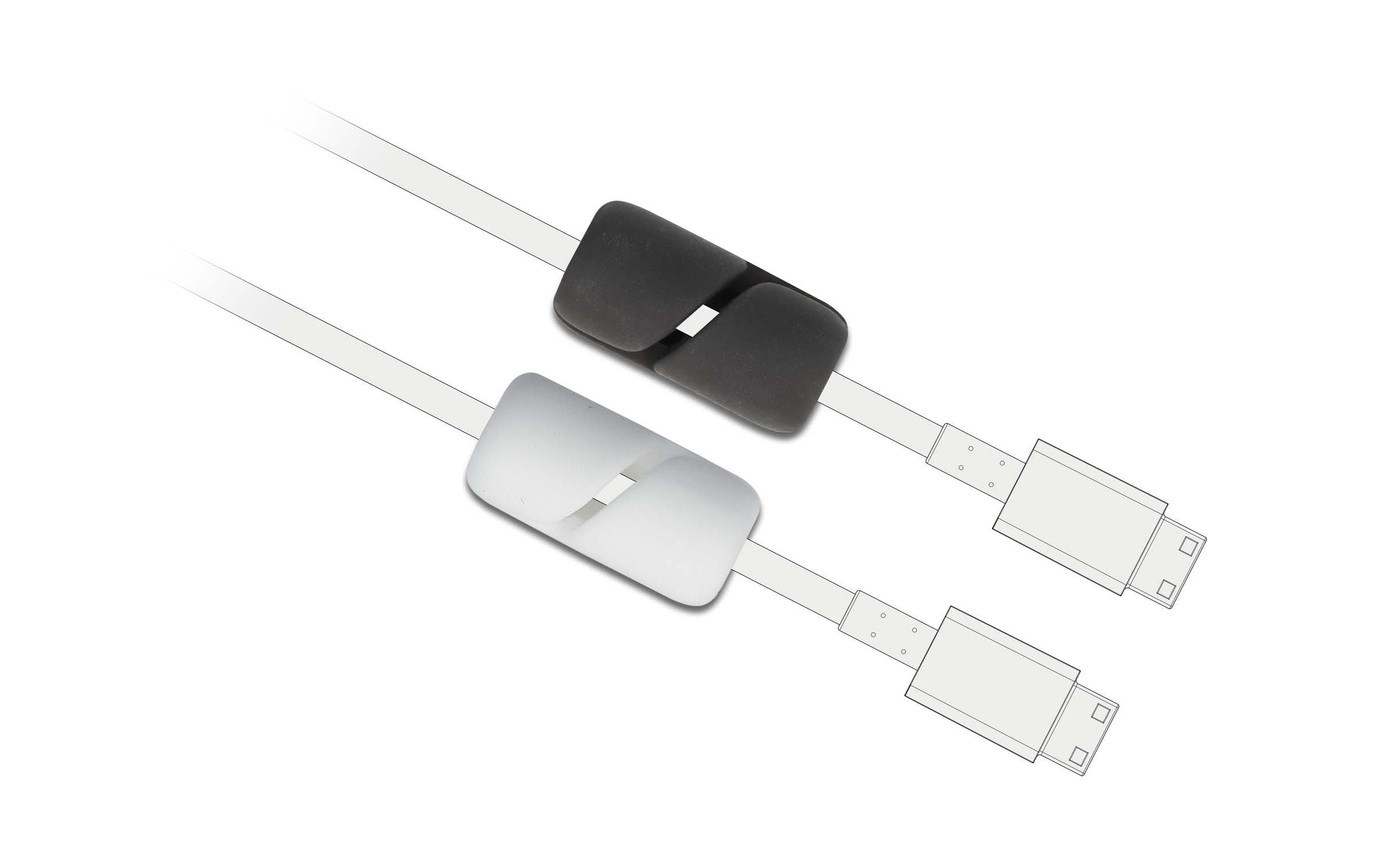 Delock Kabelhalter selbstschliessend Kombi Set 3 Stück