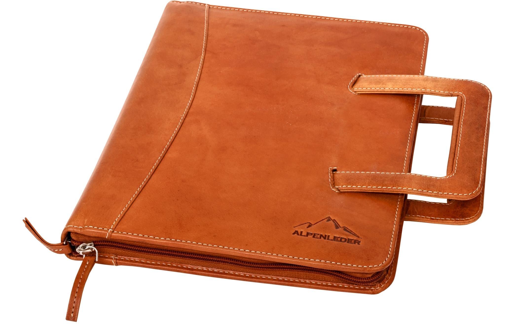 Alpenleder Konferenzmappe Dokumentenmappe Leder – cognac