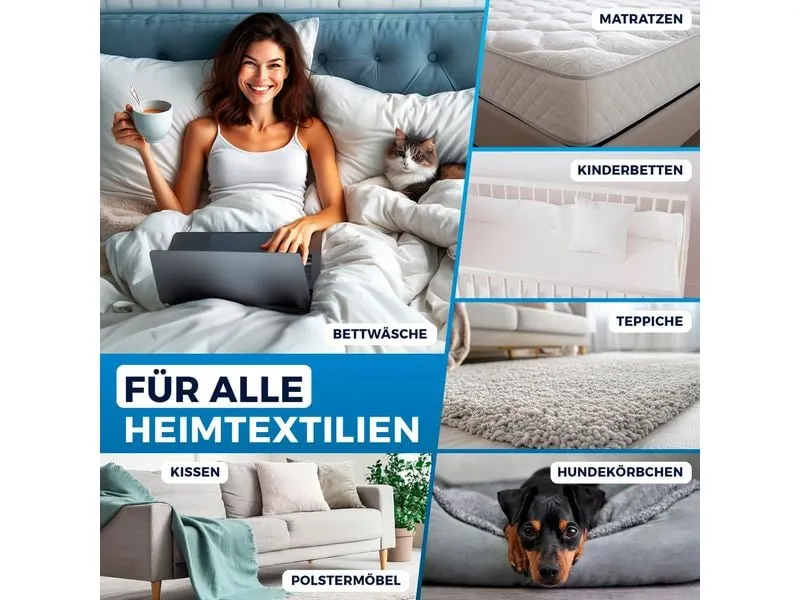 CLEANmaxx Milben-Handstaubsauger Grau/Rot CLEANmaxx Milben-Handstaubsauger Grau/Rot