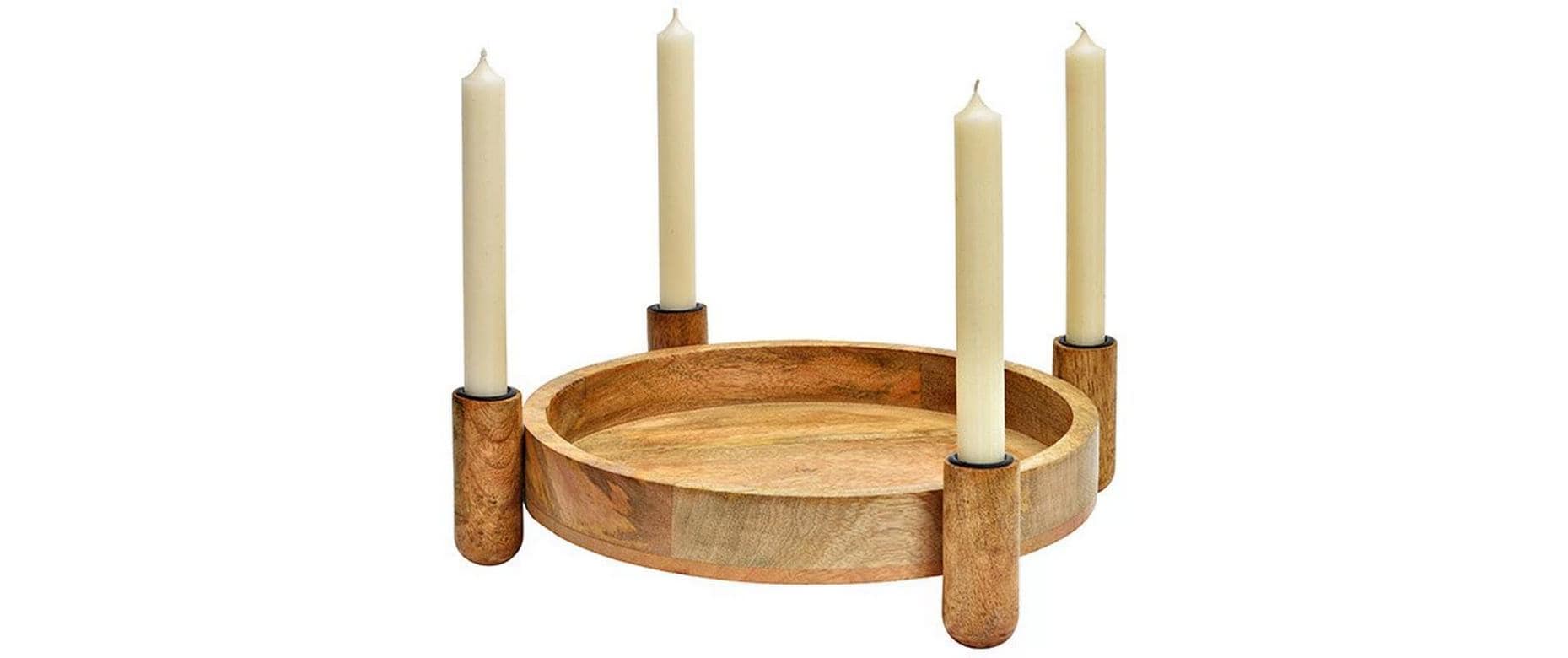 G. Wurm Adventsgesteck für 4 Kerzen 37 x 9 x 37 cm