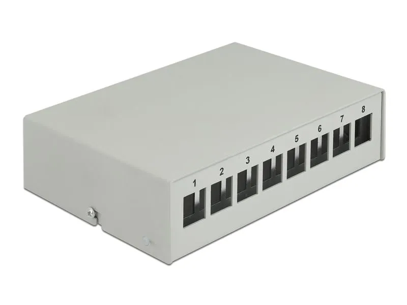 Delock Gehäuse Keystone Patchpanel 8 Port grau Delock Gehäuse Keystone Patchpanel 8 Port grau