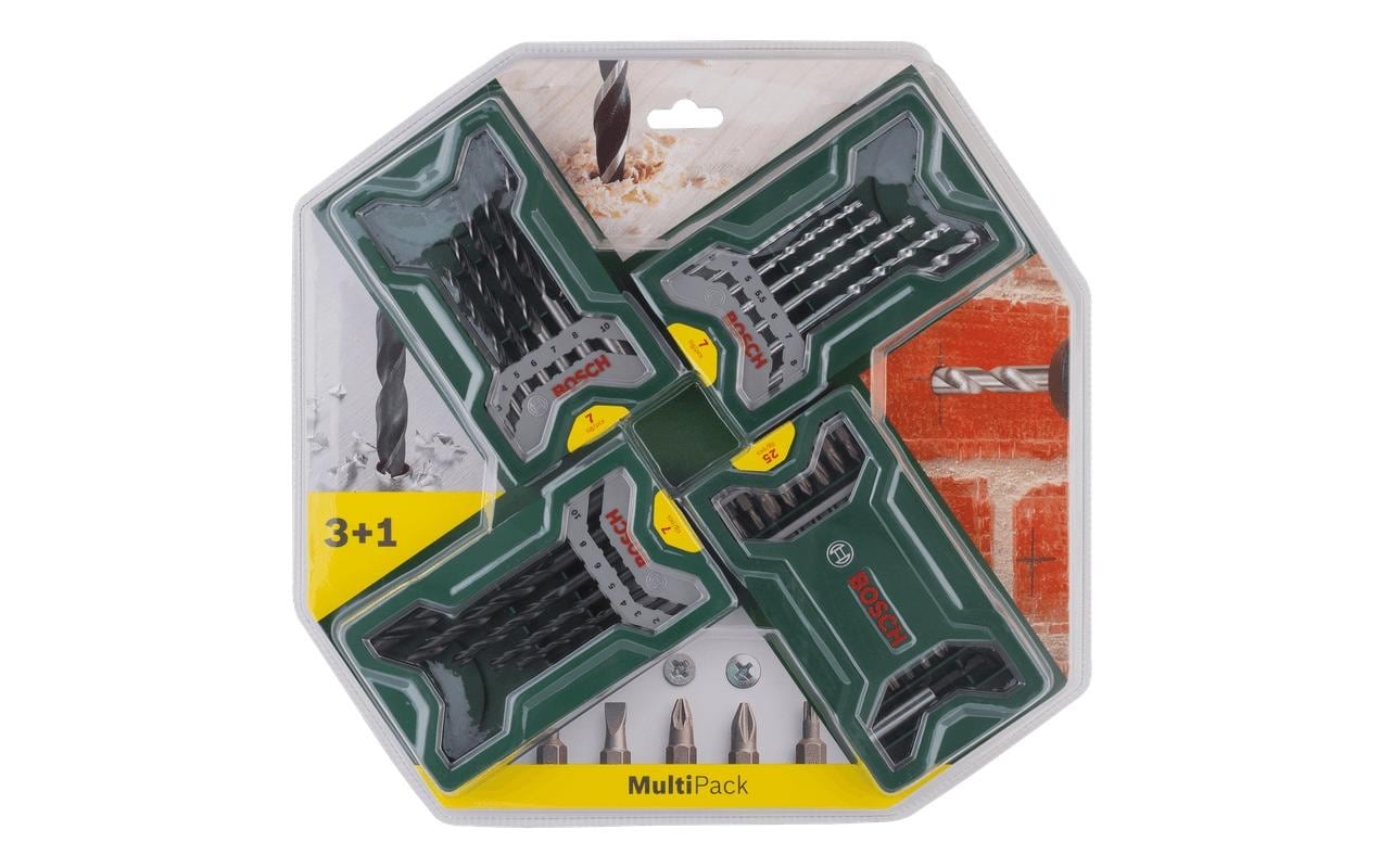 Bosch Bohrer- und Bit-Set Mini-X-Line, Multipack 3+1