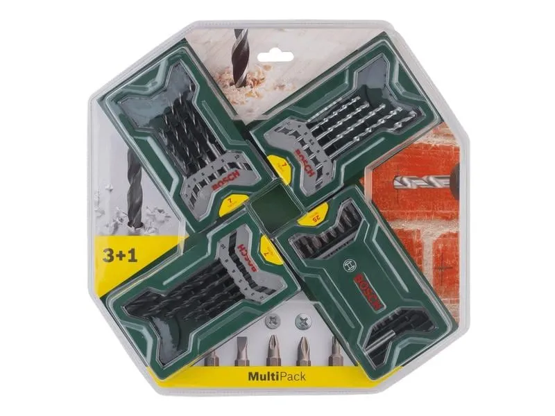 Bosch Bohrer- und Bit-Set Mini-X-Line, Multipack 3+1 Bosch Bohrer- und Bit-Set Mini-X-Line, Multipack 3+1