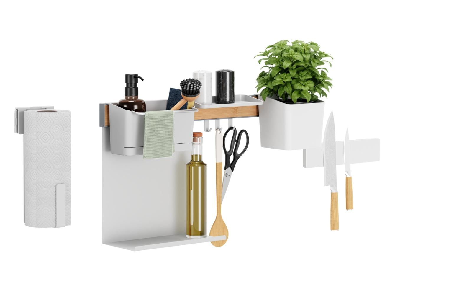 tesa Kombi Set XL Bambus/Weiss