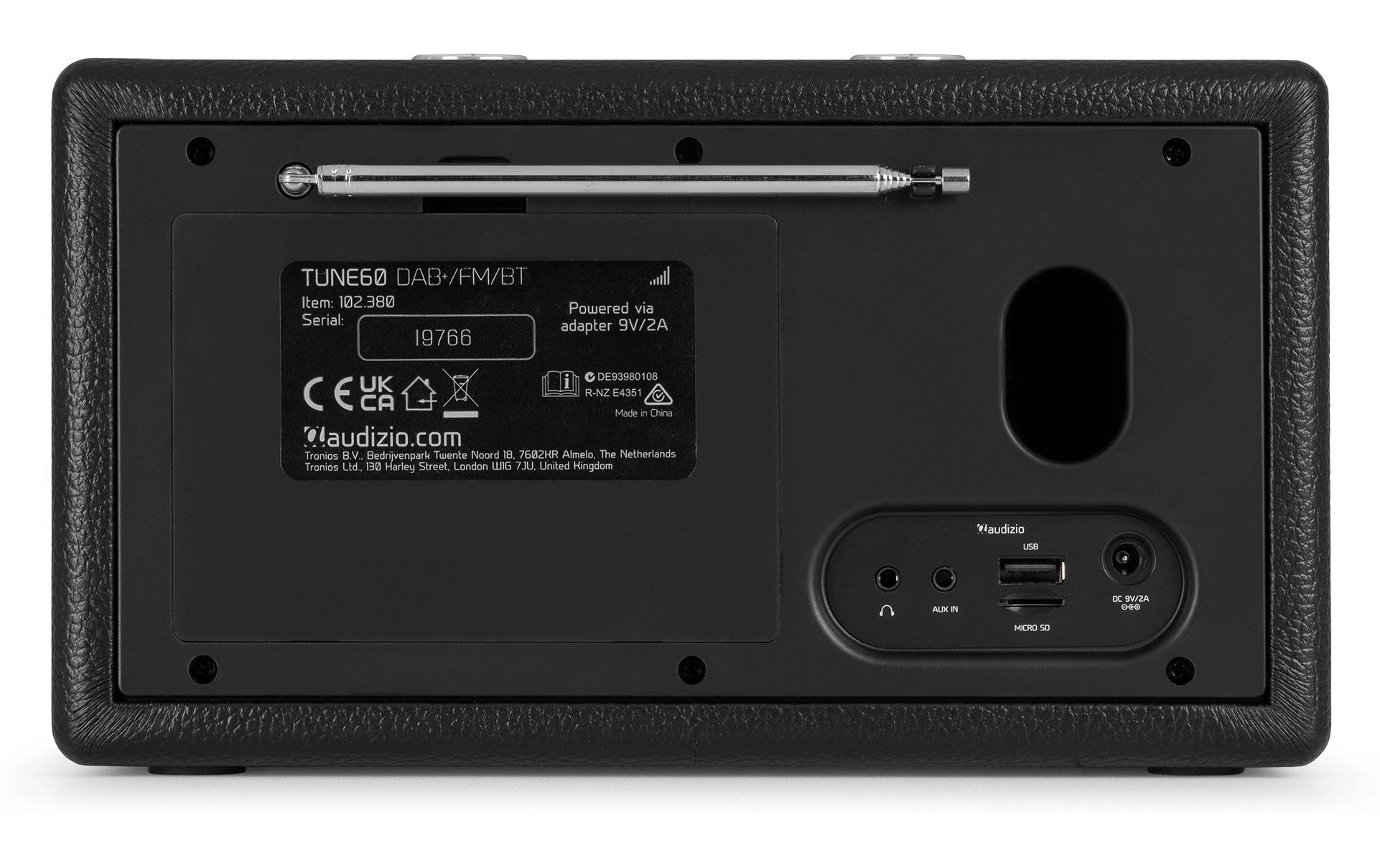 Audizio DAB+ Radio Tune60 Schwarz