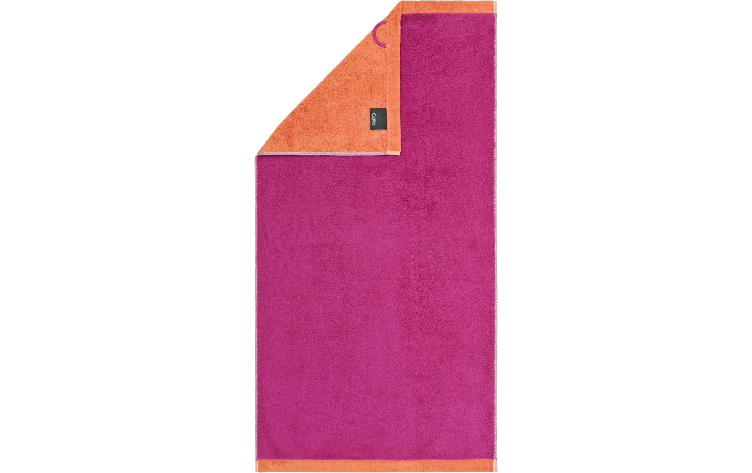 Cawö Handtuch Lifestyle Splash 50 x 100 cm, Pink/Mandarine