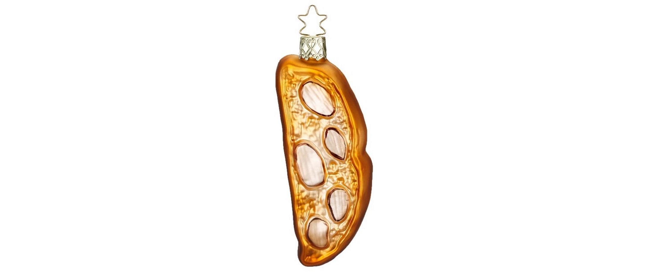 Inge Glas Manufaktur Weihnachtskugel Cantuccini Braun